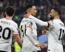 萨拉赫连续四个赛季进球20+ 加冕利物浦英超第一人